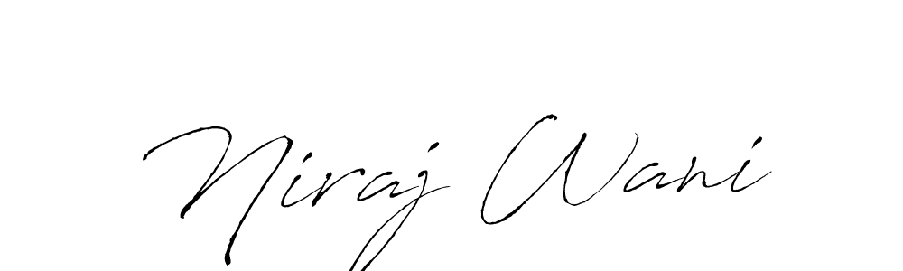 Use a signature maker to create a handwritten signature online. With this signature software, you can design (Antro_Vectra) your own signature for name Niraj Wani. Niraj Wani signature style 6 images and pictures png