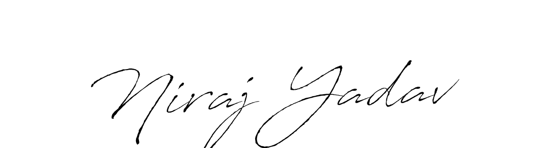 Design your own signature with our free online signature maker. With this signature software, you can create a handwritten (Antro_Vectra) signature for name Niraj Yadav. Niraj Yadav signature style 6 images and pictures png