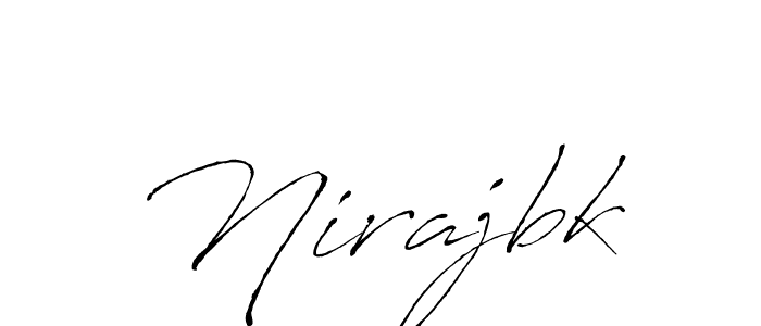 How to make Nirajbk signature? Antro_Vectra is a professional autograph style. Create handwritten signature for Nirajbk name. Nirajbk signature style 6 images and pictures png