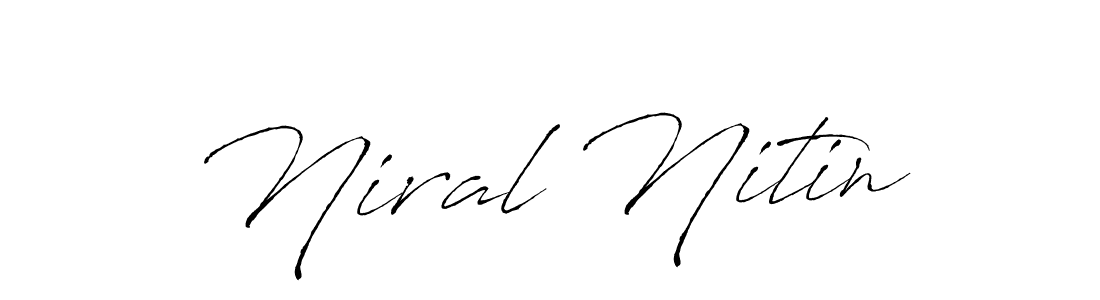 Make a beautiful signature design for name Niral Nitin. With this signature (Antro_Vectra) style, you can create a handwritten signature for free. Niral Nitin signature style 6 images and pictures png