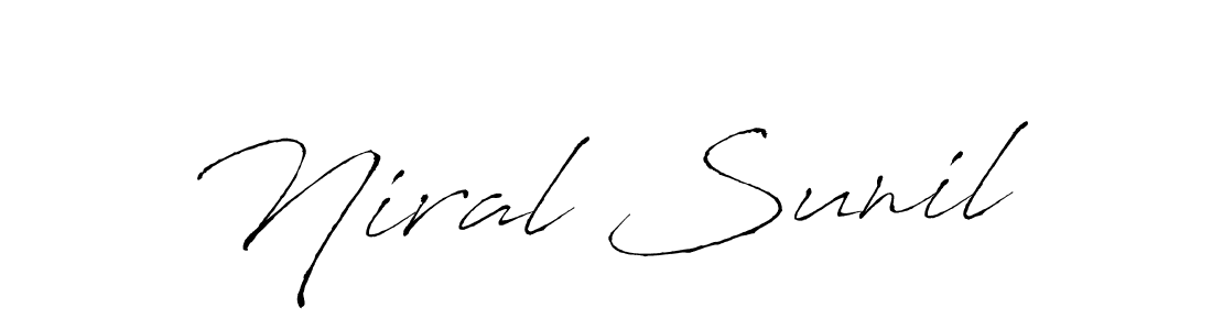 The best way (Antro_Vectra) to make a short signature is to pick only two or three words in your name. The name Niral Sunil include a total of six letters. For converting this name. Niral Sunil signature style 6 images and pictures png