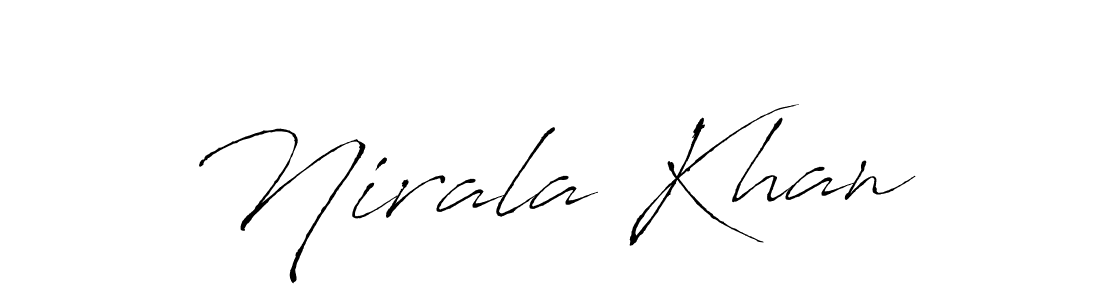 Design your own signature with our free online signature maker. With this signature software, you can create a handwritten (Antro_Vectra) signature for name Nirala Khan. Nirala Khan signature style 6 images and pictures png