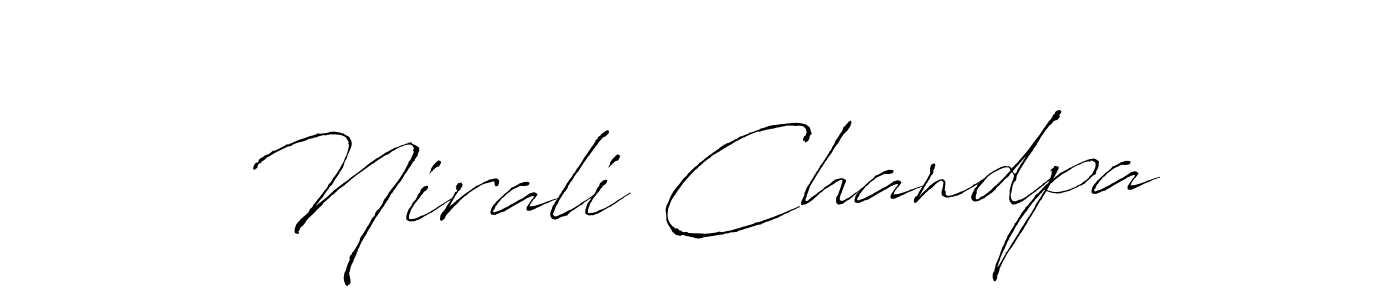 if you are searching for the best signature style for your name Nirali Chandpa. so please give up your signature search. here we have designed multiple signature styles  using Antro_Vectra. Nirali Chandpa signature style 6 images and pictures png