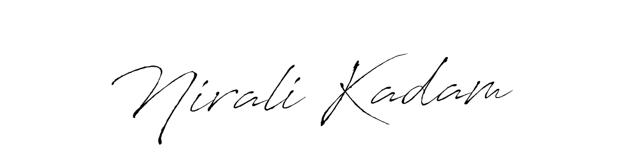 Also You can easily find your signature by using the search form. We will create Nirali Kadam name handwritten signature images for you free of cost using Antro_Vectra sign style. Nirali Kadam signature style 6 images and pictures png