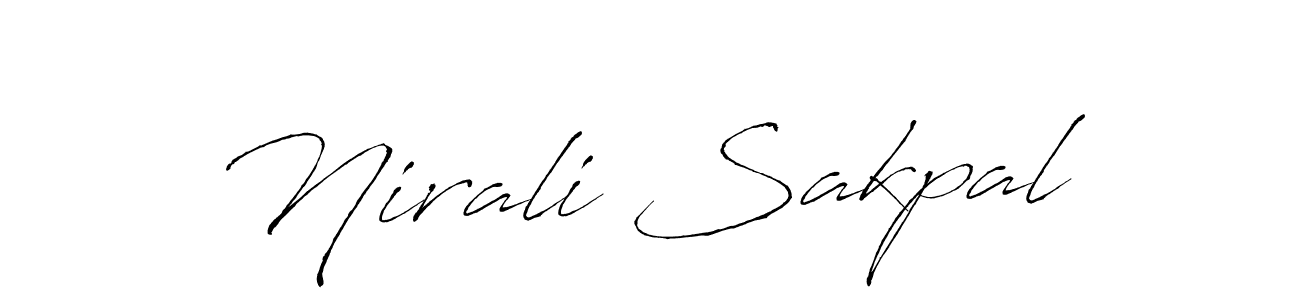 Nirali Sakpal stylish signature style. Best Handwritten Sign (Antro_Vectra) for my name. Handwritten Signature Collection Ideas for my name Nirali Sakpal. Nirali Sakpal signature style 6 images and pictures png