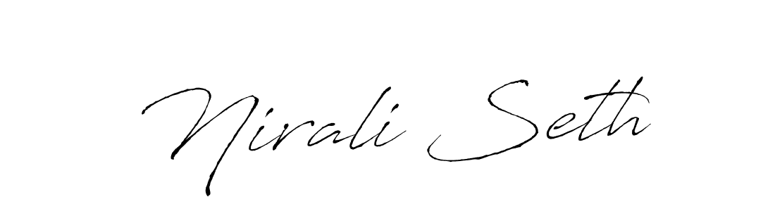 How to make Nirali Seth signature? Antro_Vectra is a professional autograph style. Create handwritten signature for Nirali Seth name. Nirali Seth signature style 6 images and pictures png