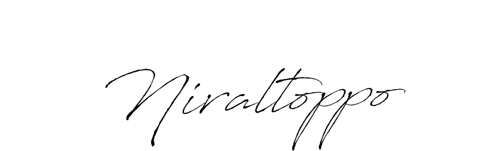 How to make Niraltoppo name signature. Use Antro_Vectra style for creating short signs online. This is the latest handwritten sign. Niraltoppo signature style 6 images and pictures png