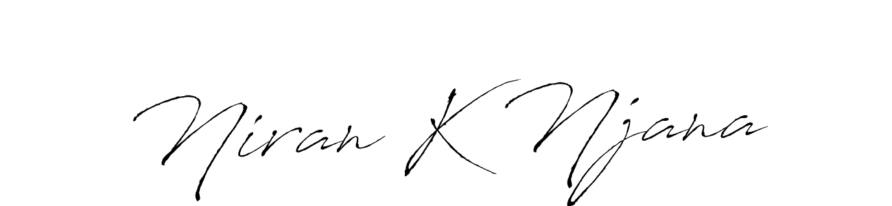 How to make Niran K Njana name signature. Use Antro_Vectra style for creating short signs online. This is the latest handwritten sign. Niran K Njana signature style 6 images and pictures png