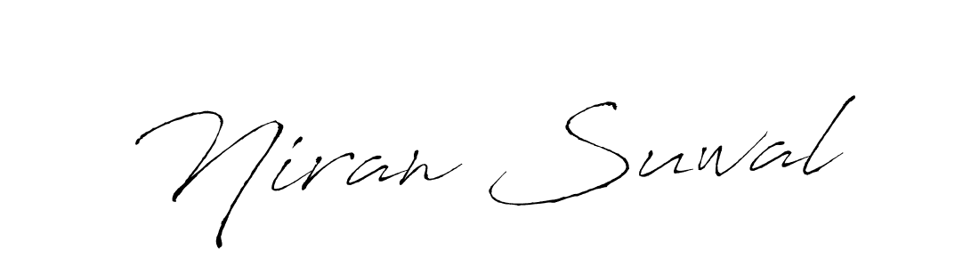 Niran Suwal stylish signature style. Best Handwritten Sign (Antro_Vectra) for my name. Handwritten Signature Collection Ideas for my name Niran Suwal. Niran Suwal signature style 6 images and pictures png