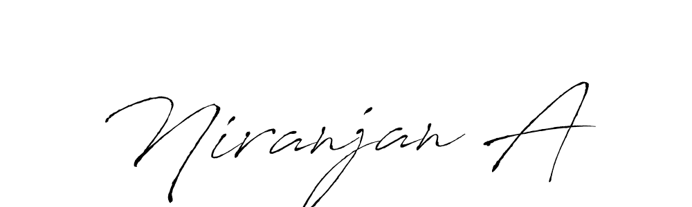 Design your own signature with our free online signature maker. With this signature software, you can create a handwritten (Antro_Vectra) signature for name Niranjan A. Niranjan A signature style 6 images and pictures png