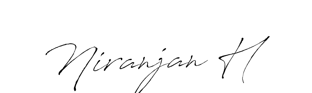 This is the best signature style for the Niranjan H name. Also you like these signature font (Antro_Vectra). Mix name signature. Niranjan H signature style 6 images and pictures png