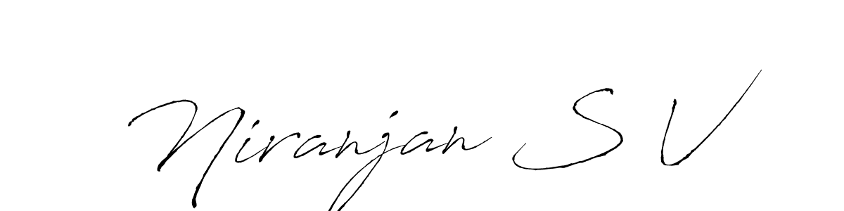 Niranjan S V stylish signature style. Best Handwritten Sign (Antro_Vectra) for my name. Handwritten Signature Collection Ideas for my name Niranjan S V. Niranjan S V signature style 6 images and pictures png