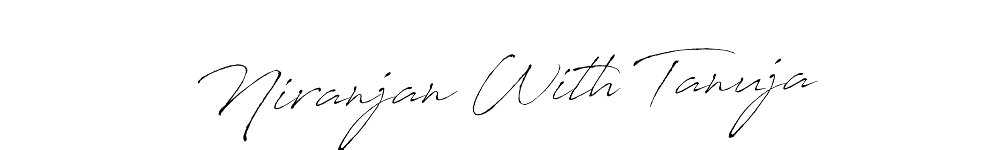 You should practise on your own different ways (Antro_Vectra) to write your name (Niranjan With Tanuja) in signature. don't let someone else do it for you. Niranjan With Tanuja signature style 6 images and pictures png