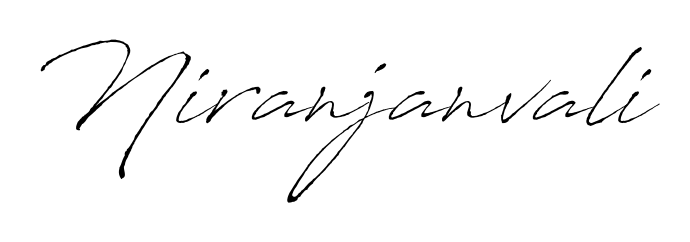 Designed for modern professionals: Niranjanvali name signature crafted with Antro_Vectra script. Ready for digital PDF workflows. Niranjanvali signature style 6 images and pictures png