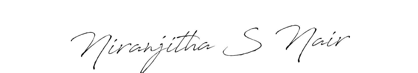 Also we have Niranjitha S Nair name is the best signature style. Create professional handwritten signature collection using Antro_Vectra autograph style. Niranjitha S Nair signature style 6 images and pictures png