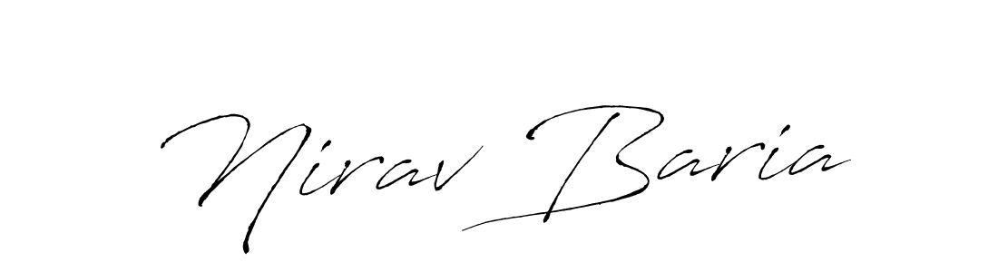 How to make Nirav Baria signature? Antro_Vectra is a professional autograph style. Create handwritten signature for Nirav Baria name. Nirav Baria signature style 6 images and pictures png