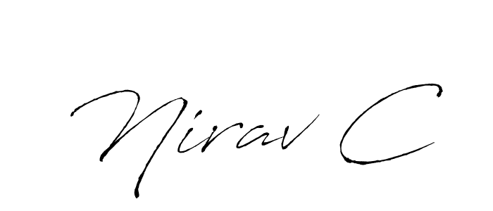 Create a beautiful signature design for name Nirav C. With this signature (Antro_Vectra) fonts, you can make a handwritten signature for free. Nirav C signature style 6 images and pictures png