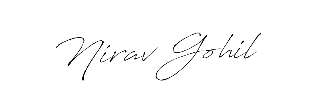 Make a short Nirav Gohil signature style. Manage your documents anywhere anytime using Antro_Vectra. Create and add eSignatures, submit forms, share and send files easily. Nirav Gohil signature style 6 images and pictures png