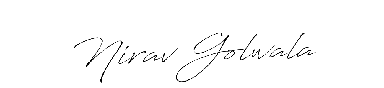 Make a beautiful signature design for name Nirav Golwala. With this signature (Antro_Vectra) style, you can create a handwritten signature for free. Nirav Golwala signature style 6 images and pictures png