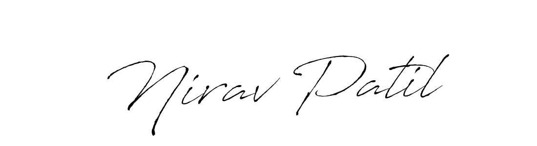 Create a beautiful signature design for name Nirav Patil. With this signature (Antro_Vectra) fonts, you can make a handwritten signature for free. Nirav Patil signature style 6 images and pictures png