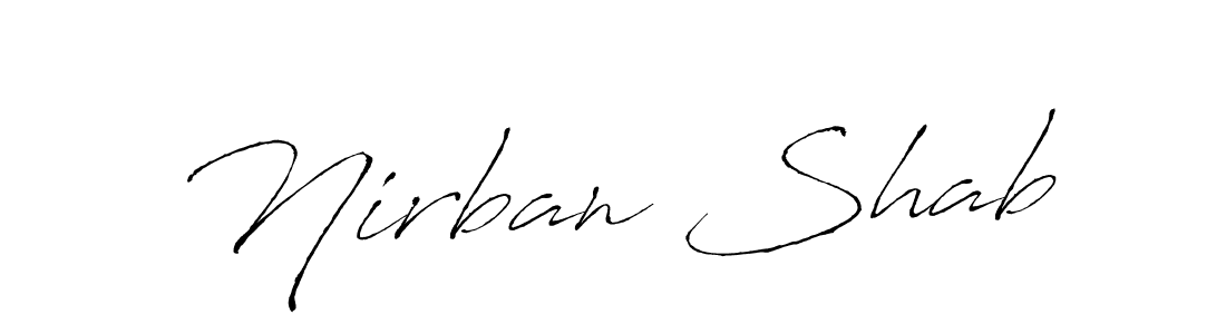 Also we have Nirban Shab name is the best signature style. Create professional handwritten signature collection using Antro_Vectra autograph style. Nirban Shab signature style 6 images and pictures png