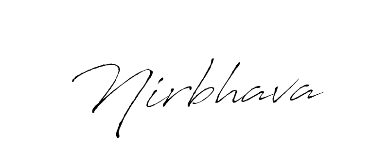 Make a beautiful signature design for name Nirbhava. With this signature (Antro_Vectra) style, you can create a handwritten signature for free. Nirbhava signature style 6 images and pictures png