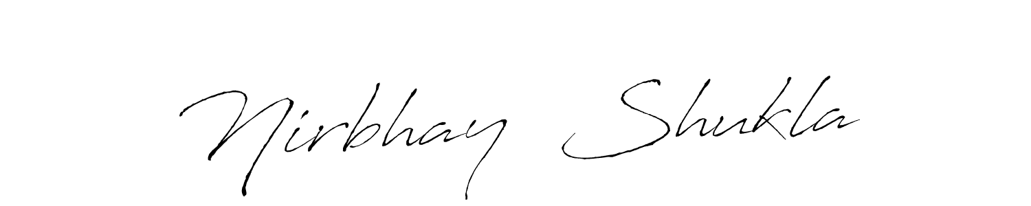 Make a beautiful signature design for name Nirbhay  Shukla. With this signature (Antro_Vectra) style, you can create a handwritten signature for free. Nirbhay  Shukla signature style 6 images and pictures png
