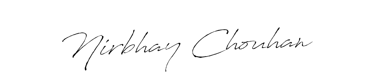 Design your own signature with our free online signature maker. With this signature software, you can create a handwritten (Antro_Vectra) signature for name Nirbhay Chouhan. Nirbhay Chouhan signature style 6 images and pictures png