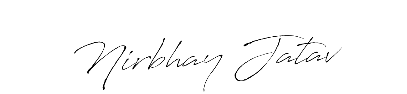 This is the best signature style for the Nirbhay Jatav name. Also you like these signature font (Antro_Vectra). Mix name signature. Nirbhay Jatav signature style 6 images and pictures png