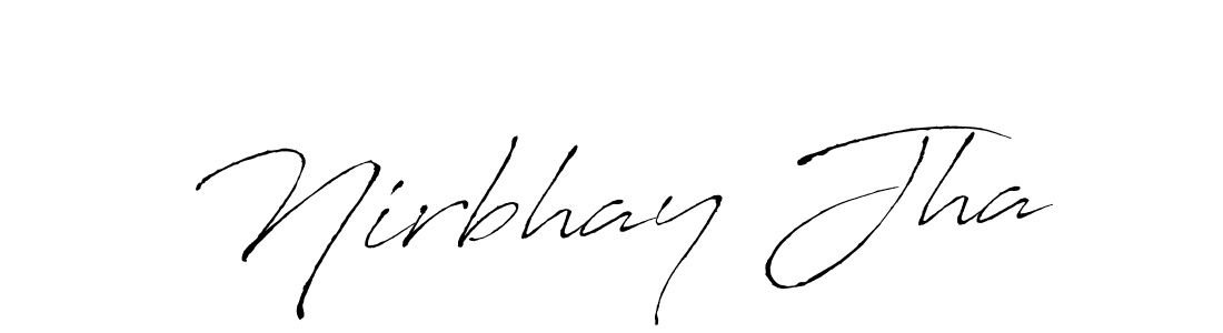 You can use this online signature creator to create a handwritten signature for the name Nirbhay Jha. This is the best online autograph maker. Nirbhay Jha signature style 6 images and pictures png
