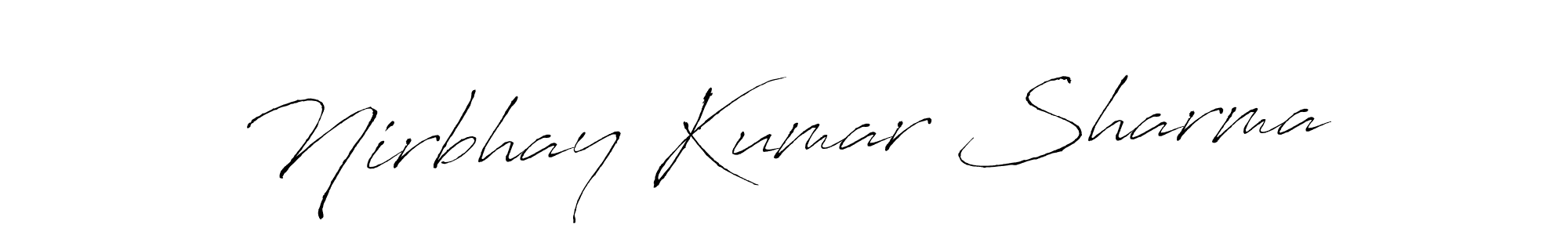 Use a signature maker to create a handwritten signature online. With this signature software, you can design (Antro_Vectra) your own signature for name Nirbhay Kumar Sharma. Nirbhay Kumar Sharma signature style 6 images and pictures png