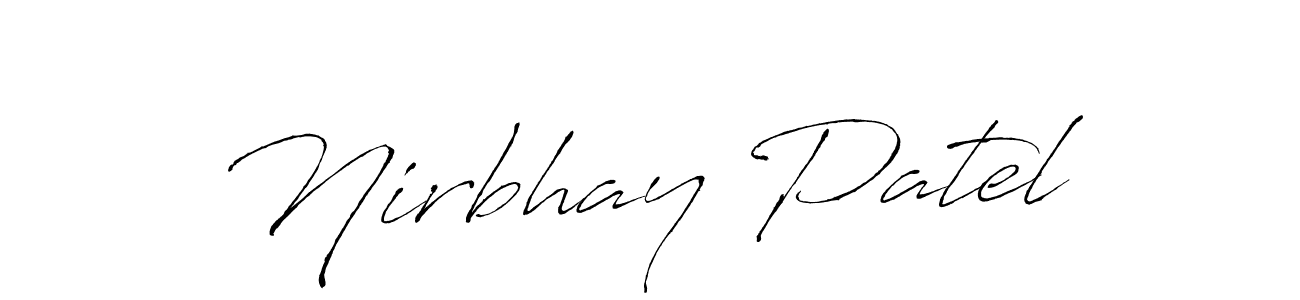 Make a beautiful signature design for name Nirbhay Patel. Use this online signature maker to create a handwritten signature for free. Nirbhay Patel signature style 6 images and pictures png