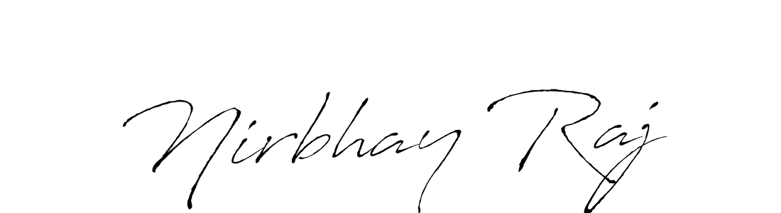 Design your own signature with our free online signature maker. With this signature software, you can create a handwritten (Antro_Vectra) signature for name Nirbhay Raj. Nirbhay Raj signature style 6 images and pictures png