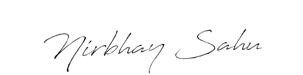 Also You can easily find your signature by using the search form. We will create Nirbhay Sahu name handwritten signature images for you free of cost using Antro_Vectra sign style. Nirbhay Sahu signature style 6 images and pictures png