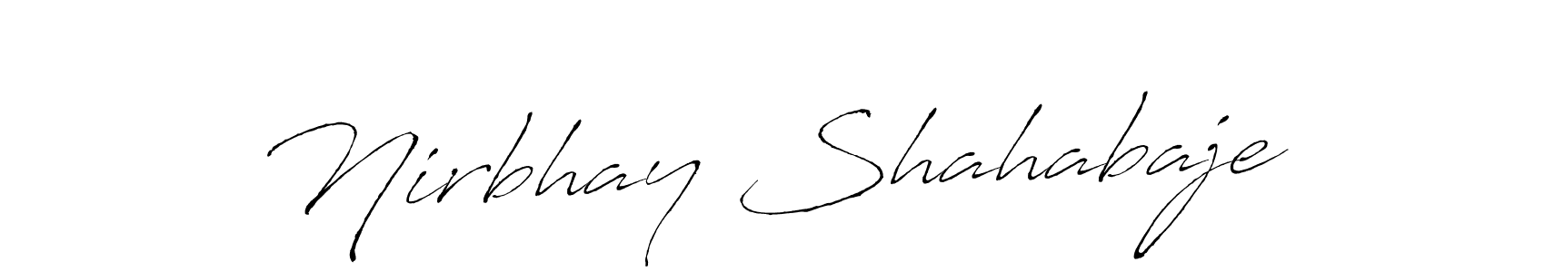 if you are searching for the best signature style for your name Nirbhay Shahabaje. so please give up your signature search. here we have designed multiple signature styles  using Antro_Vectra. Nirbhay Shahabaje signature style 6 images and pictures png