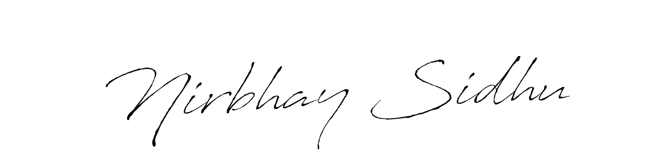 Also we have Nirbhay Sidhu name is the best signature style. Create professional handwritten signature collection using Antro_Vectra autograph style. Nirbhay Sidhu signature style 6 images and pictures png