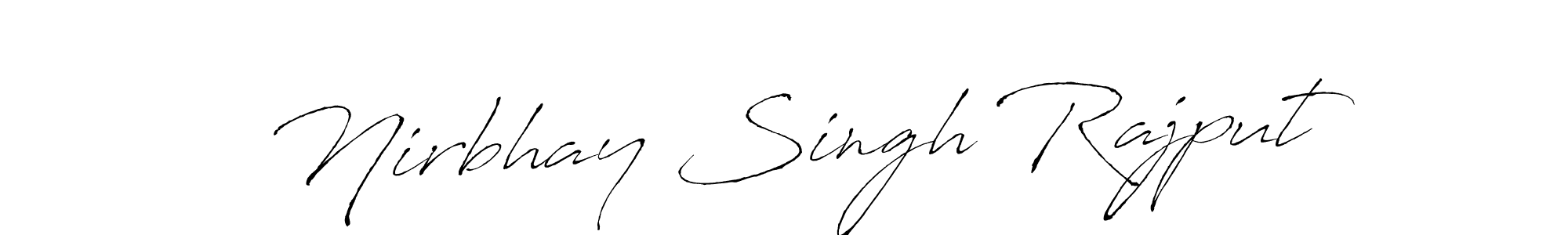 This is the best signature style for the Nirbhay Singh Rajput name. Also you like these signature font (Antro_Vectra). Mix name signature. Nirbhay Singh Rajput signature style 6 images and pictures png