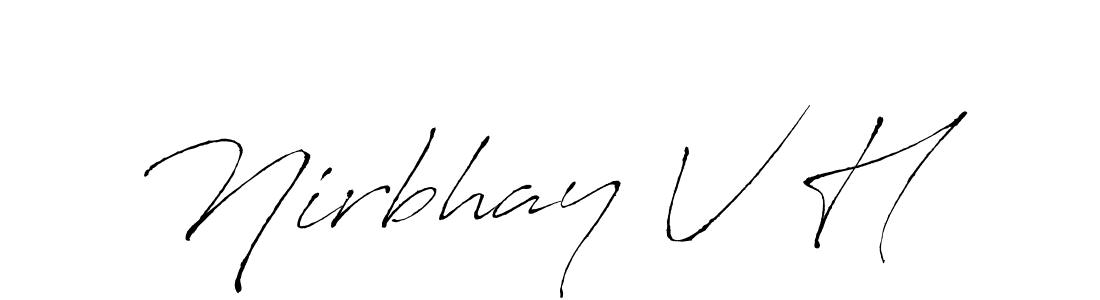 Once you've used our free online signature maker to create your best signature Antro_Vectra style, it's time to enjoy all of the benefits that Nirbhay V H name signing documents. Nirbhay V H signature style 6 images and pictures png