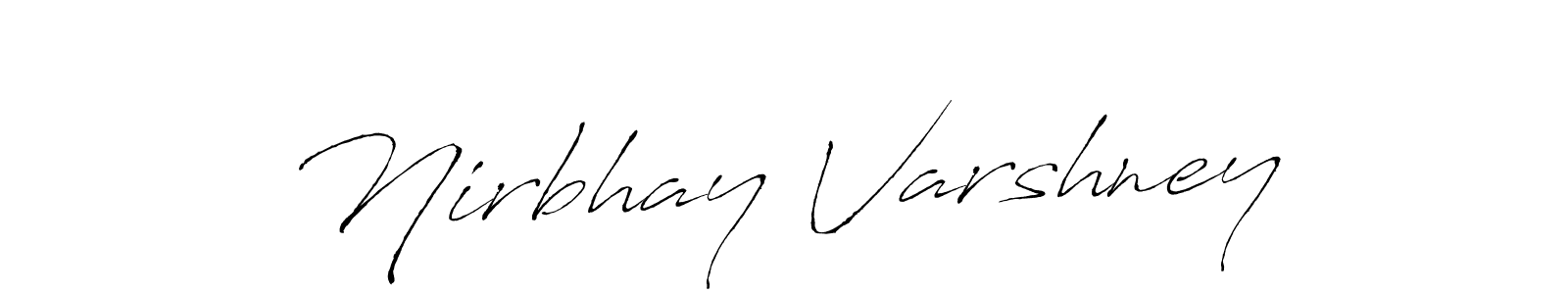 It looks lik you need a new signature style for name Nirbhay Varshney. Design unique handwritten (Antro_Vectra) signature with our free signature maker in just a few clicks. Nirbhay Varshney signature style 6 images and pictures png