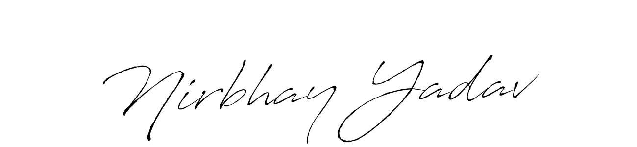 Nirbhay Yadav stylish signature style. Best Handwritten Sign (Antro_Vectra) for my name. Handwritten Signature Collection Ideas for my name Nirbhay Yadav. Nirbhay Yadav signature style 6 images and pictures png