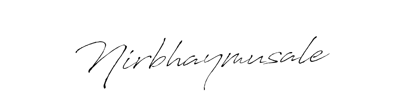 How to make Nirbhaymusale signature? Antro_Vectra is a professional autograph style. Create handwritten signature for Nirbhaymusale name. Nirbhaymusale signature style 6 images and pictures png