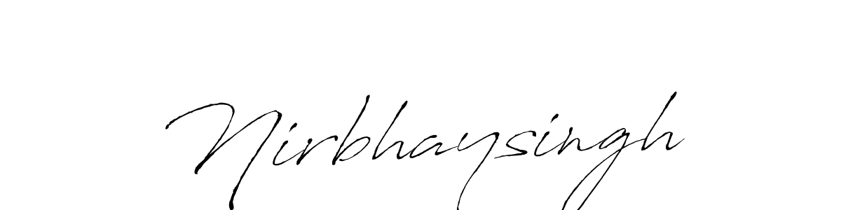 Also we have Nirbhaysingh name is the best signature style. Create professional handwritten signature collection using Antro_Vectra autograph style. Nirbhaysingh signature style 6 images and pictures png