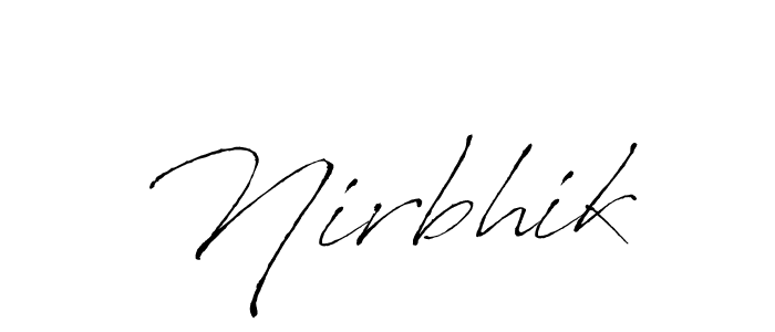 Also we have Nirbhik name is the best signature style. Create professional handwritten signature collection using Antro_Vectra autograph style. Nirbhik signature style 6 images and pictures png