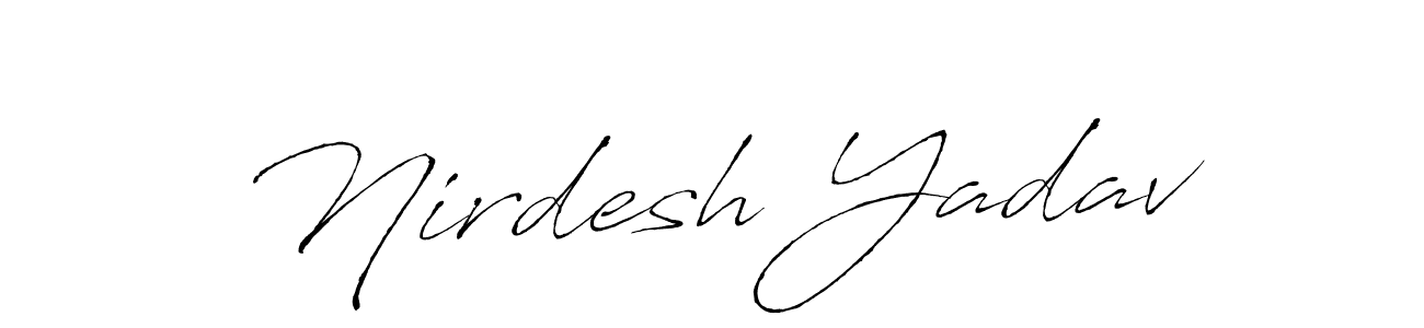 How to make Nirdesh Yadav signature? Antro_Vectra is a professional autograph style. Create handwritten signature for Nirdesh Yadav name. Nirdesh Yadav signature style 6 images and pictures png