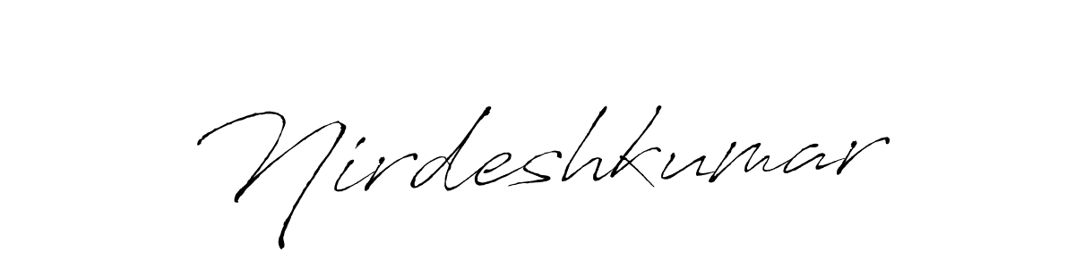 How to make Nirdeshkumar name signature. Use Antro_Vectra style for creating short signs online. This is the latest handwritten sign. Nirdeshkumar signature style 6 images and pictures png