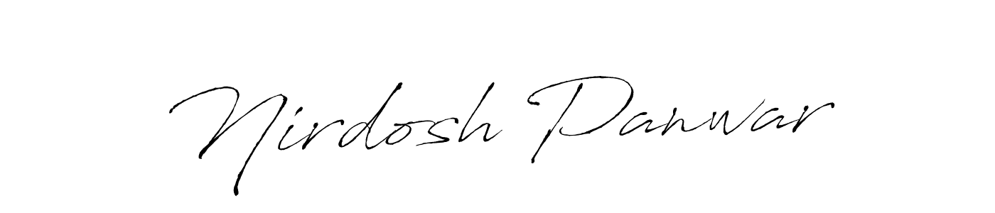 Nirdosh Panwar stylish signature style. Best Handwritten Sign (Antro_Vectra) for my name. Handwritten Signature Collection Ideas for my name Nirdosh Panwar. Nirdosh Panwar signature style 6 images and pictures png