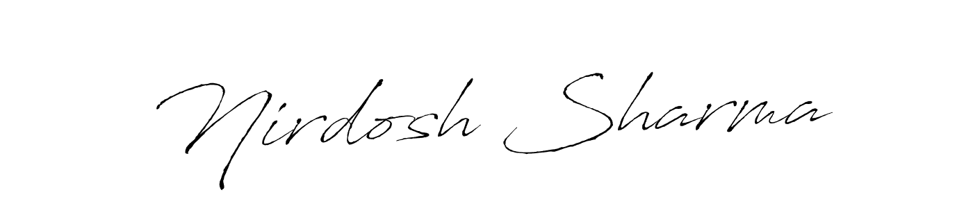 Also You can easily find your signature by using the search form. We will create Nirdosh Sharma name handwritten signature images for you free of cost using Antro_Vectra sign style. Nirdosh Sharma signature style 6 images and pictures png