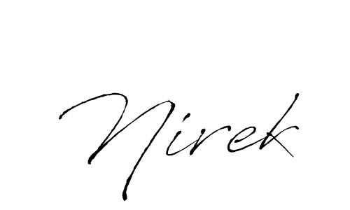 How to make Nirek signature? Antro_Vectra is a professional autograph style. Create handwritten signature for Nirek name. Nirek signature style 6 images and pictures png