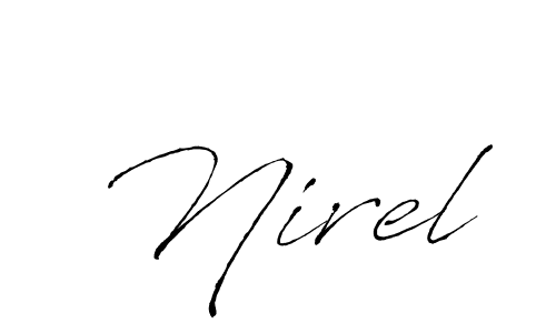 Use a signature maker to create a handwritten signature online. With this signature software, you can design (Antro_Vectra) your own signature for name Nirel. Nirel signature style 6 images and pictures png