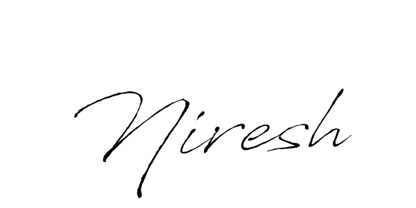 How to make Niresh signature? Antro_Vectra is a professional autograph style. Create handwritten signature for Niresh name. Niresh signature style 6 images and pictures png